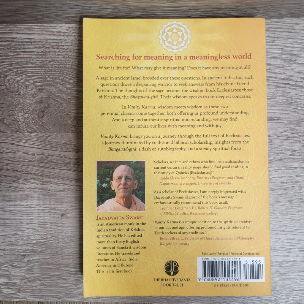 Vanity Karma: Ecclesiastes, the Bhagavad-gita, and the Meaning of Life